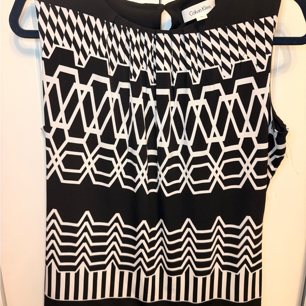 Calvin Klein Monochrome Geometric Blouse